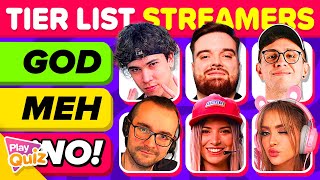 Clasifica Streamers Hispanos 📈🤔👾 Especial Tier List | PlayQuiz Trivia | Adivina el Streamer