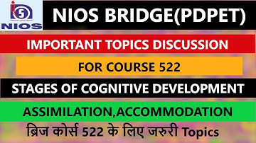 NIOS Bridge Course 522 Important topics discussion | संज्ञानात्मक विकास में सीखने की प्रक्रिया