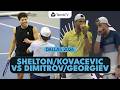 Kovacevic &amp; Shelton vs Dimitrov &amp; Georgiev FUN Doubles Match! | Dallas 2026