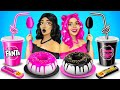 【ピンク vs ブラック フード チャレンジ】24時間1色だけを食べる by RATATA CHALLENGE