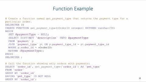 Advanced SQL: SQL/PSM Routines (Functions)