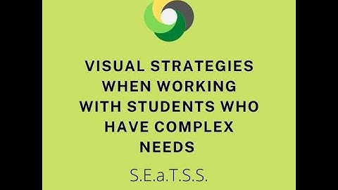 Visual Strategies when working with Students who have complex needs