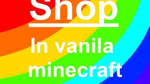 Shop in vanila minecraft - no plugins
