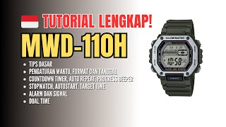 Cara Setting Casio MWD110 / Tutorial Paling Lengkap MWD-110H (B. Indonesia)