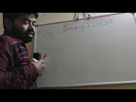 What is overriding in core java