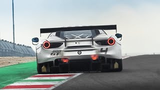 8 x Ferrari 488 GT Modificata at Mugello Circuit: 700HP Unrestricted 488 GT3 Evo 2020 in action!