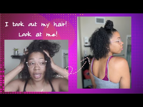 Took out my plaits. Washing my naturally curly hair.