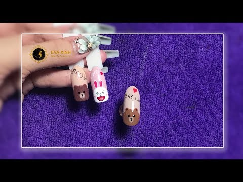 Video Học NAIL online | Hướng dẫn cách vẽ hoạt hình - Gấu... - youtube