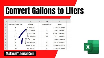 How to Convert Gallons to Liters in Excel