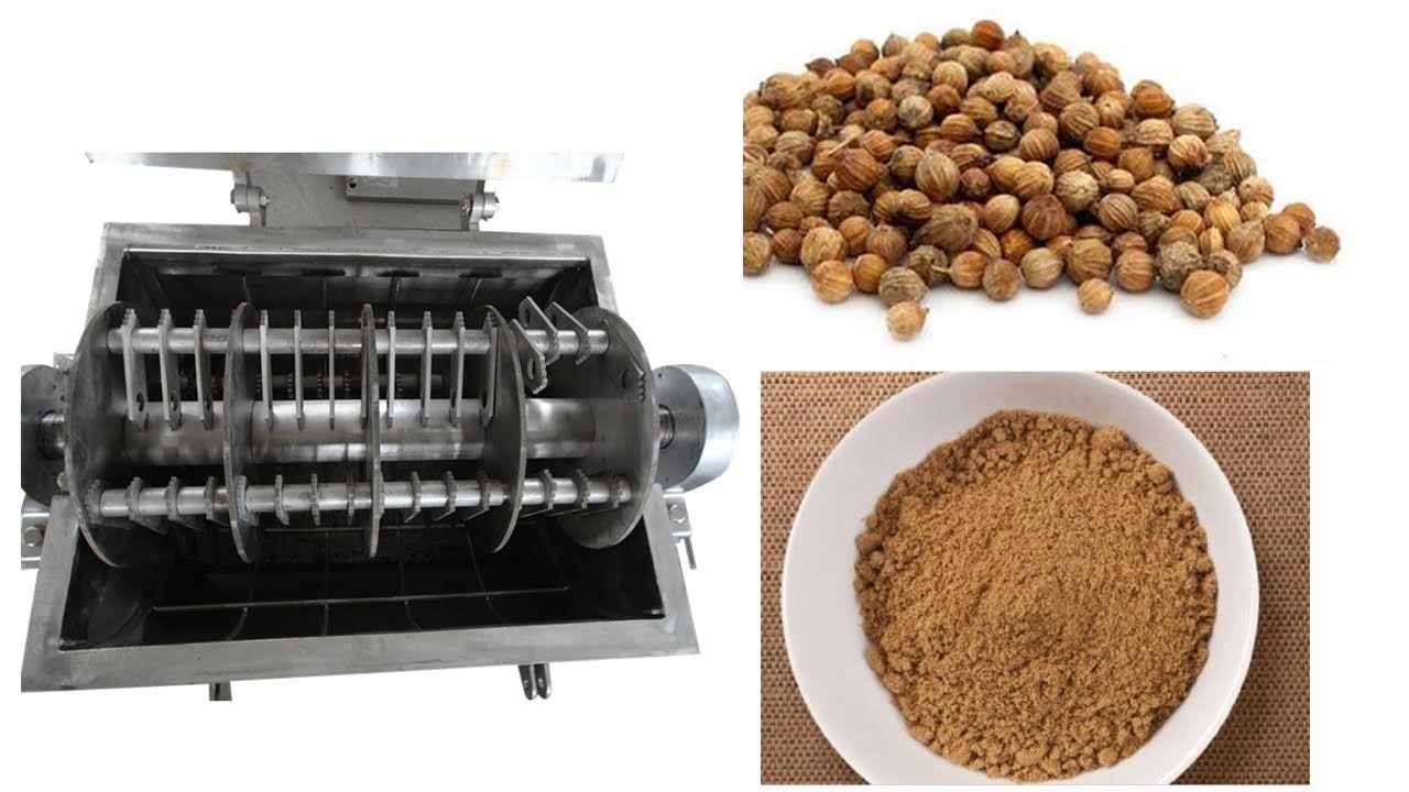 BS400 spice hammer mill test for coriander seeds grinding spice powder