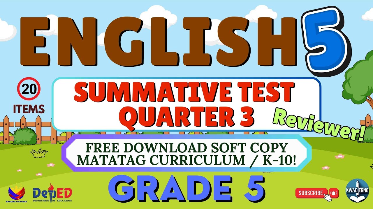 ENGLISH 5 - QUARTER 3 - SUMMATIVE TEST 2 - FREE PPT SOFTCOPY WITH ...