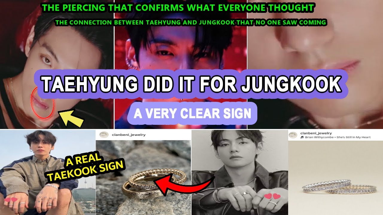 TAEHYUNG’s new piercing 💋 Another sign for Jungkook 💜 No one noticed 😳