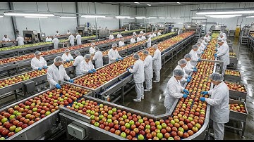 Inside a Modern Apple Juice Factory From Orchard Apples to Filtered and Bottled Juice Full Process