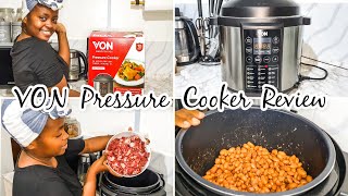 VON ELECTRIC PRESSURE COOKER REVIEW | HOW TO BOIL BEANS & MEAT | COOK WITH ME