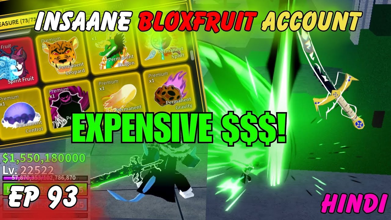 100$ worth bloxfruit account 😻 | you need to see it!! | ep 93