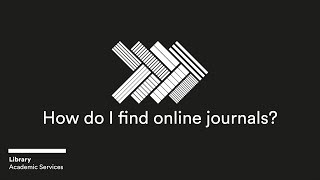 How do I find online journals