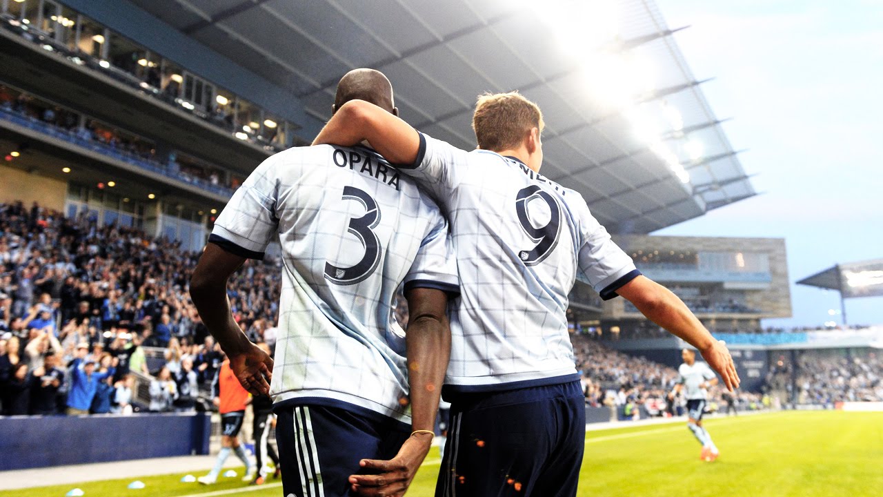 GOAL: Ike Opara heads home a gorgeous Feilhaber cross | Sporting KC vs. New York Red Bulls