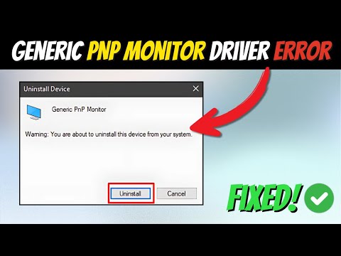 Как исправить общую ошибку драйвера монитора PNP в Windows