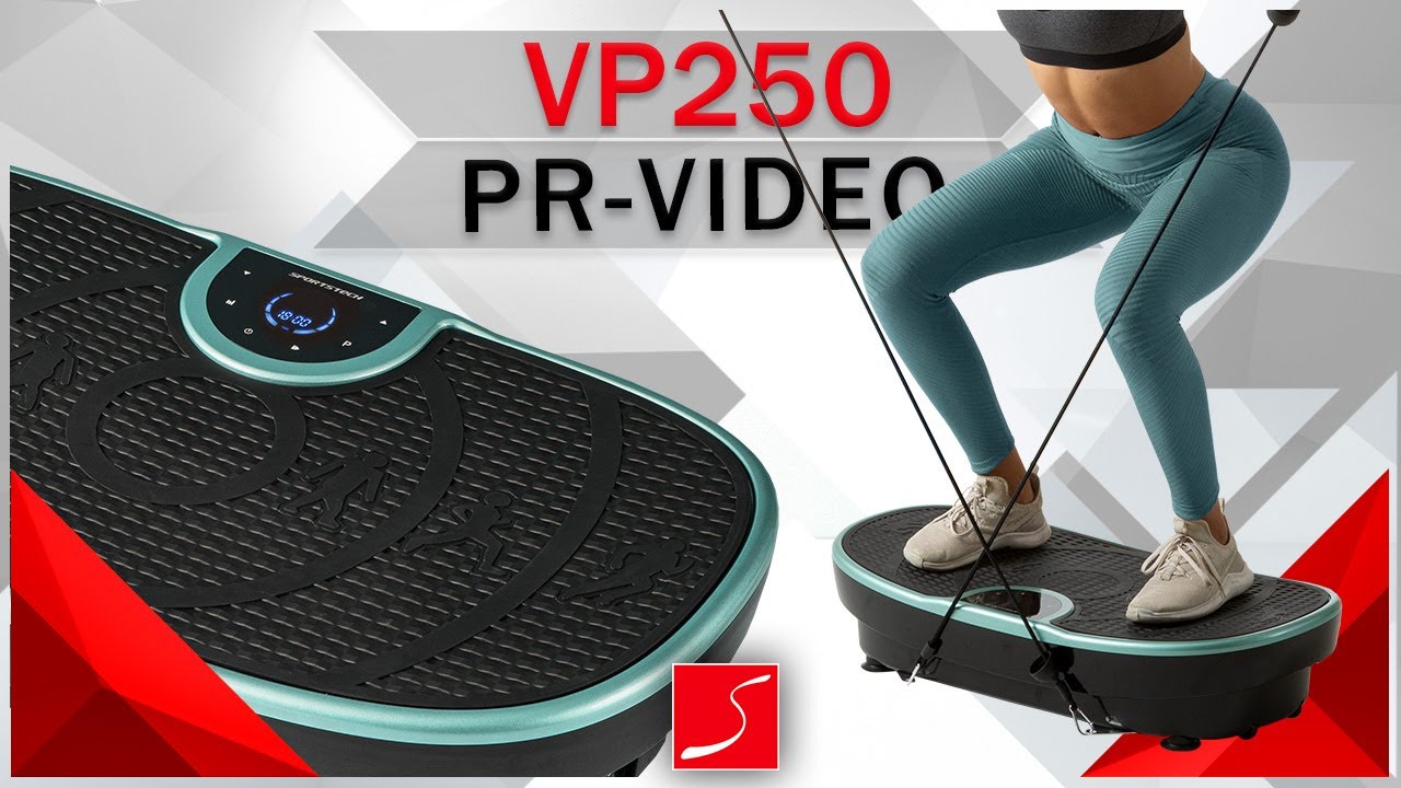 Sportstech Vibrationsplatte VP250 im edlen Curved Slim Design