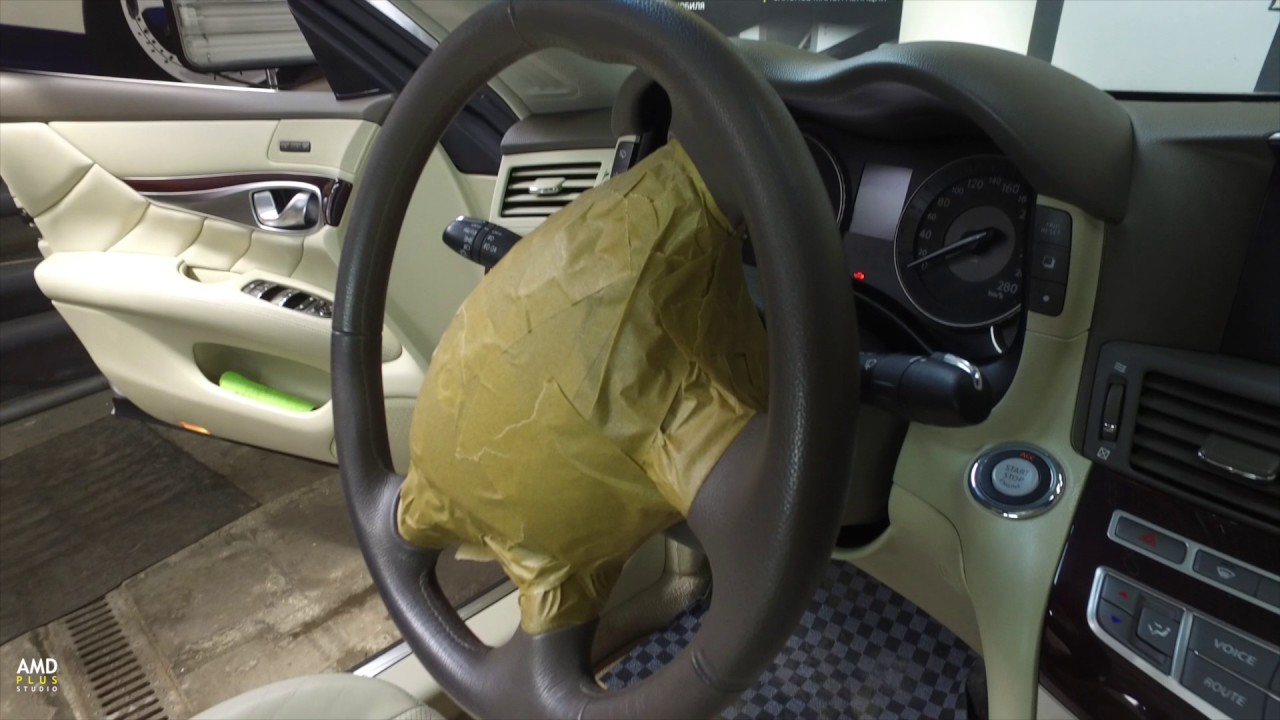 Покраска руля Infiniti M25 в детейлинг-центре «AMD Plus»