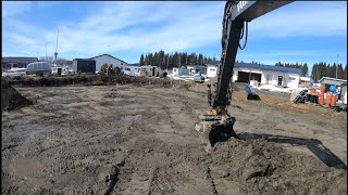 Volvo Excavator Buried in Mud: Digging Dirt and Sludge for House Foundation Pt.2