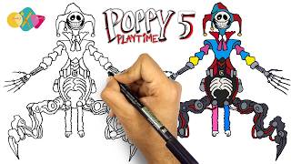 how to draw the prototype full body poppy playtime chapter 5 | drawing the prototype for beginners