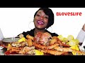 Seafood Boil 12 ⚠ Messy Eating, Smacking, King Crab Legs, Lobster, Jumbo Fried Shrimp