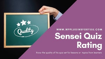 Woo #SenseiQuizRating WordPress Plugin