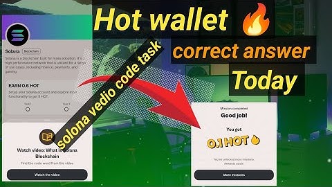 Hot wallet vedio code 🔥 Solana Blockchain task code 🔥what is solona Blockchain code🔥 0.1🔥token free