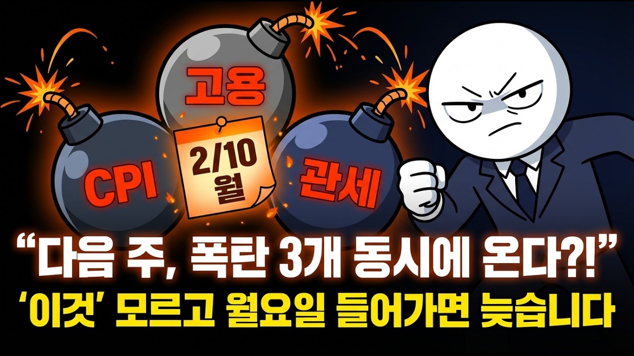 다음 주 폭탄 3개 동시에 터진다, 고용 CPI 관세 | 월요일 전에 반드시 보세요