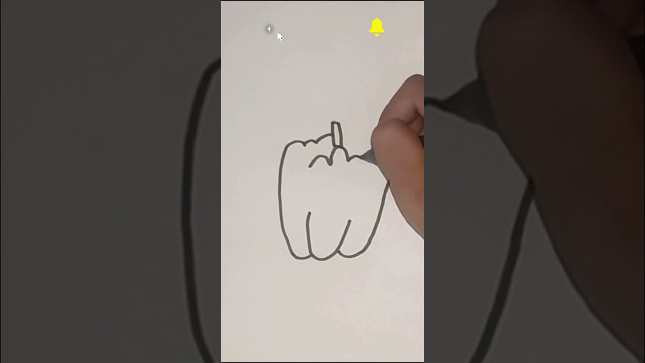 Easy Bell Pepper Drawing | How to Draw Capsicum 