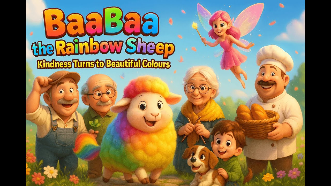 Baa Baa the Rainbow Sheep - Kindness Makes the World Bright | Rhymes for Kids