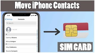 How to Move iPhone Contacts to SIM | Backup iPhone contacts to Sim Card screenshot 1