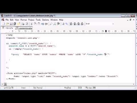 Beginner PHP Tutorial   132   LIKE With a Search Engine Example Part 3   YouTube