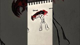 How to draw body with(fire, demon, & water) #art #stickman #howtodraw #sketch #tutorial #drawing