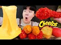 ASMR MUKBANG 치토스 양념 치킨먹방! & 치즈 퐁듀 FRIED CHICKEN & STRETCHY CHEESE EATING SOUND! Gà