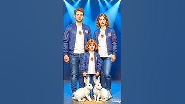 Ai Magical Family & Rabbits | Blue Style Love Vibes #shorts