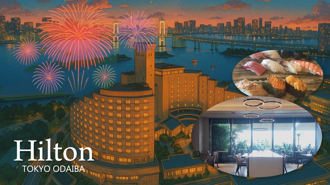 Hilton Tokyo Odaiba: Идеальное пребывание - Executive Lounge, суши и фейерверк (Star Island 2025)