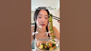 trying the viral korean cucumber kimchi recipe 🥒😋 ib: @logaagm