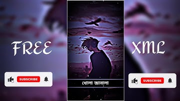 খোলা জানালা দখিনের বাতাসে Whatsapp Status 💔🥲 @foysal_editor Bangla Sad Xml File #xml #alightmotion
