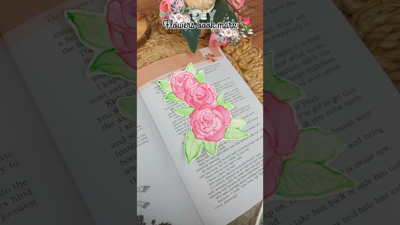 DIY flower book mark design ideas 😌🌷||how to make easy book mark ||#shorts #bookmark #diy