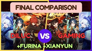 Gaming vs Diluc | with Xianyun + Furina | Final Comparison | v4.4