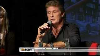 David Hasselhoff sings to keep Berlin Wall intact