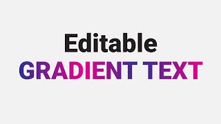 How to create editable Gradient Text | Adobe illustrator tutorial