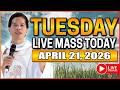 TUESDAY FILIPINO LIVE MASS TODAY II APRIL 21, 2026 II FR. FIDEL ROURA
