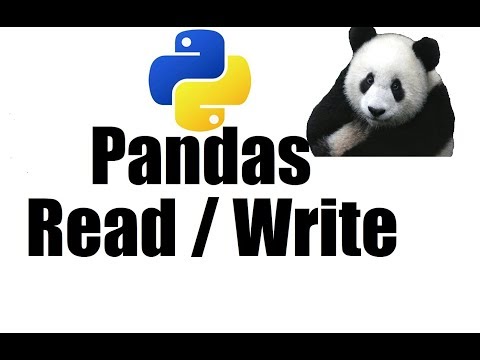 Python Pandas #3; IO / Read-Write capabilities in Pandas