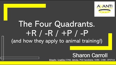 The four quadrants of operant conditioning (and how they apply to animal training).