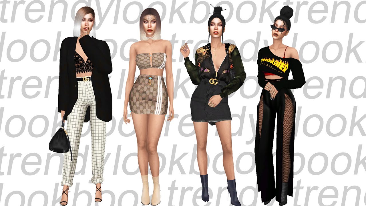 The Sims 4 Streetwear Trendy Lookbook 🔥💸 Downloads YouTube