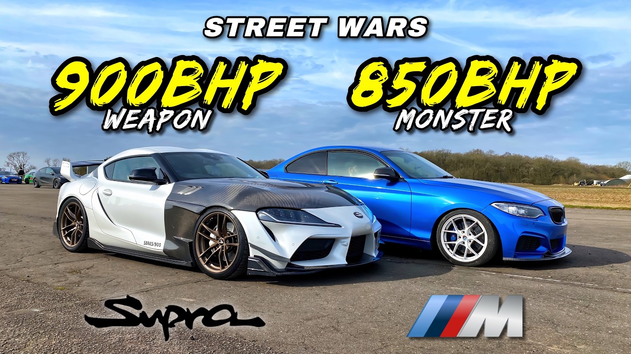 BMW vs TOYOTA..900BHP GR SUPRA vs 850BHP M240I: DRAG RACE - YouTube