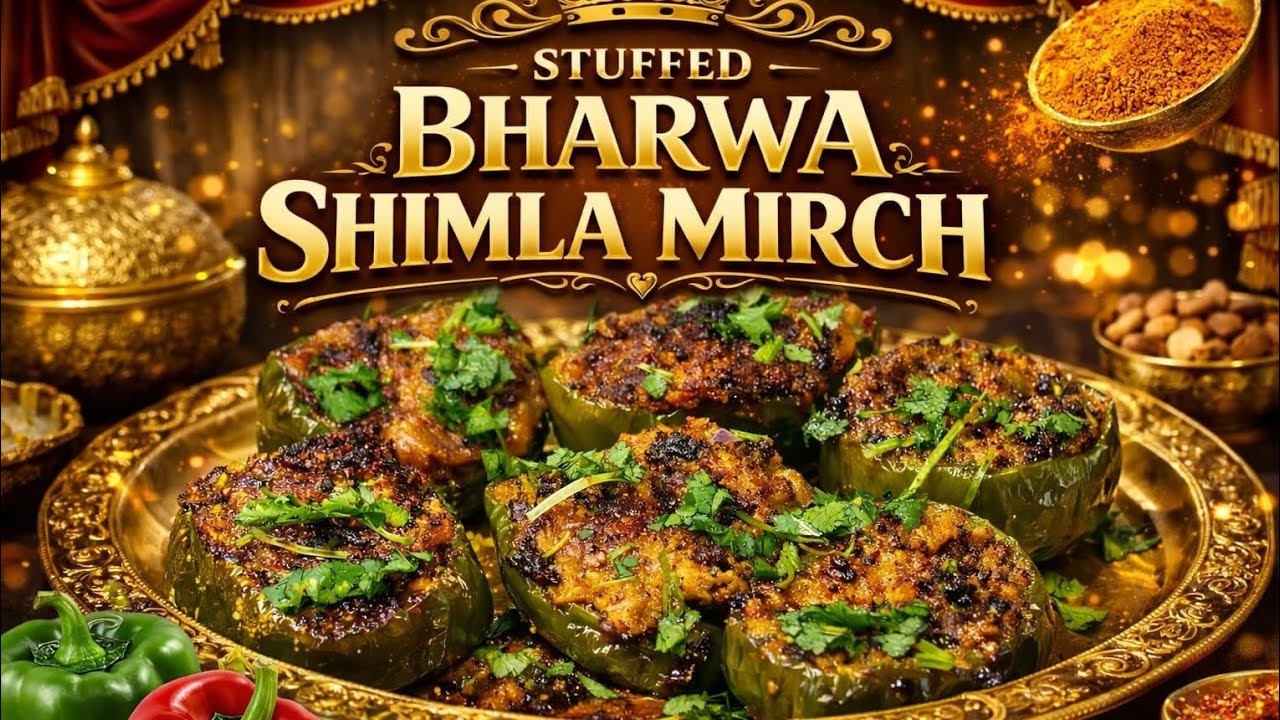 भरवा शिमला मिर्च रेसिपी | Dhaba Style Bharwa Shimla Mirch | Easy Stuffed Capsicum